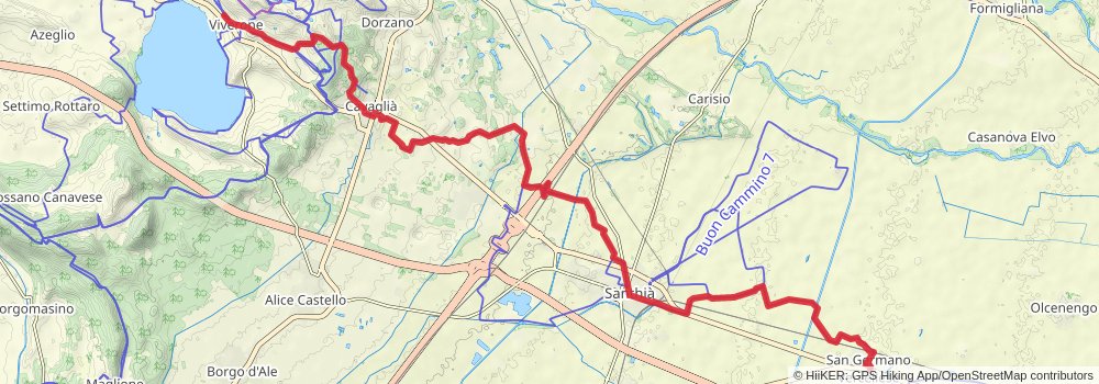 Via Francigena stage 73 Map