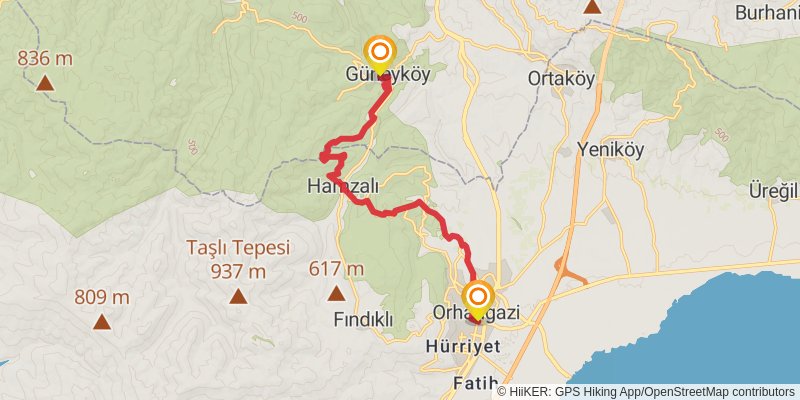 Sufi Trail stage 4 Map