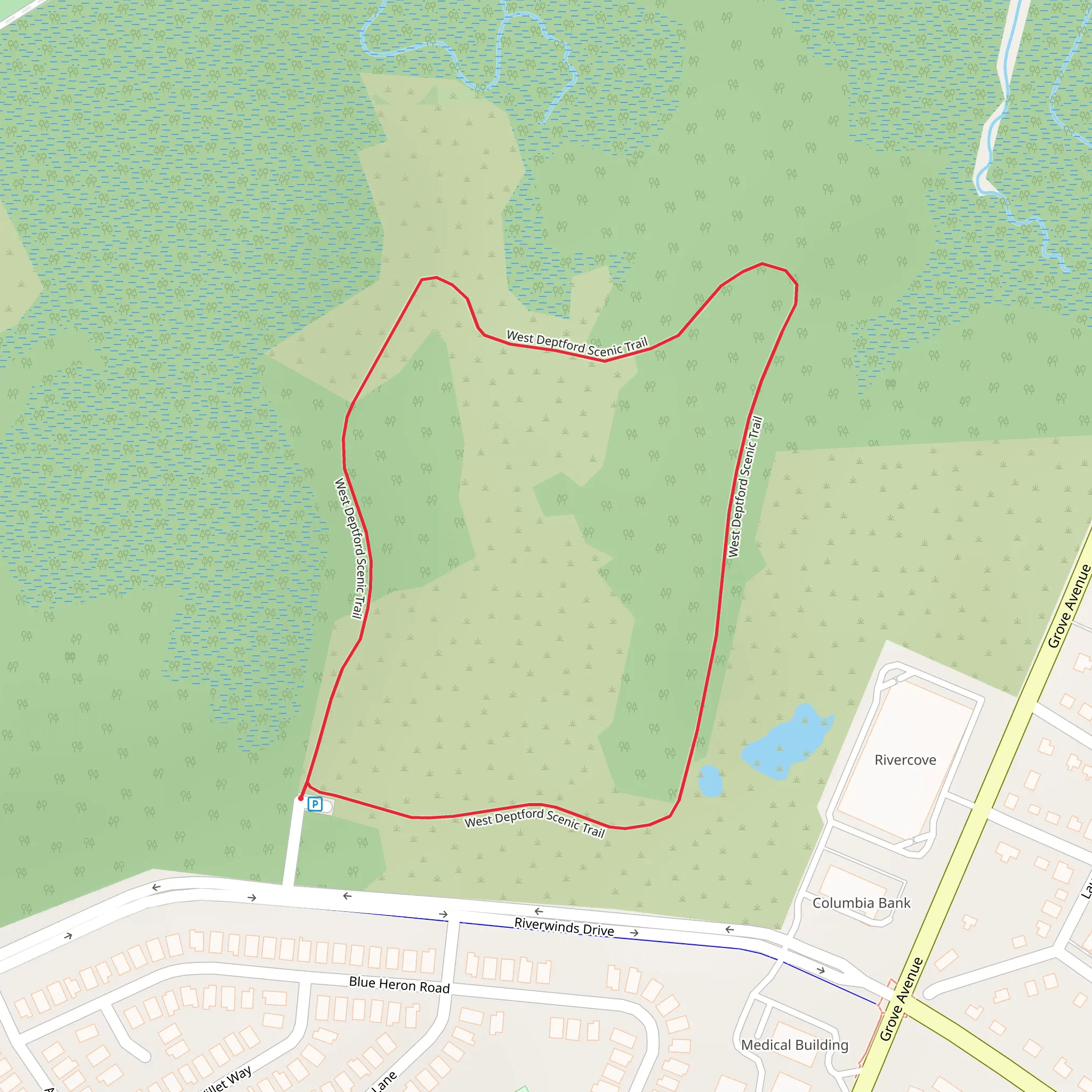 West Deptford Scenic Loop Trail mobile static map