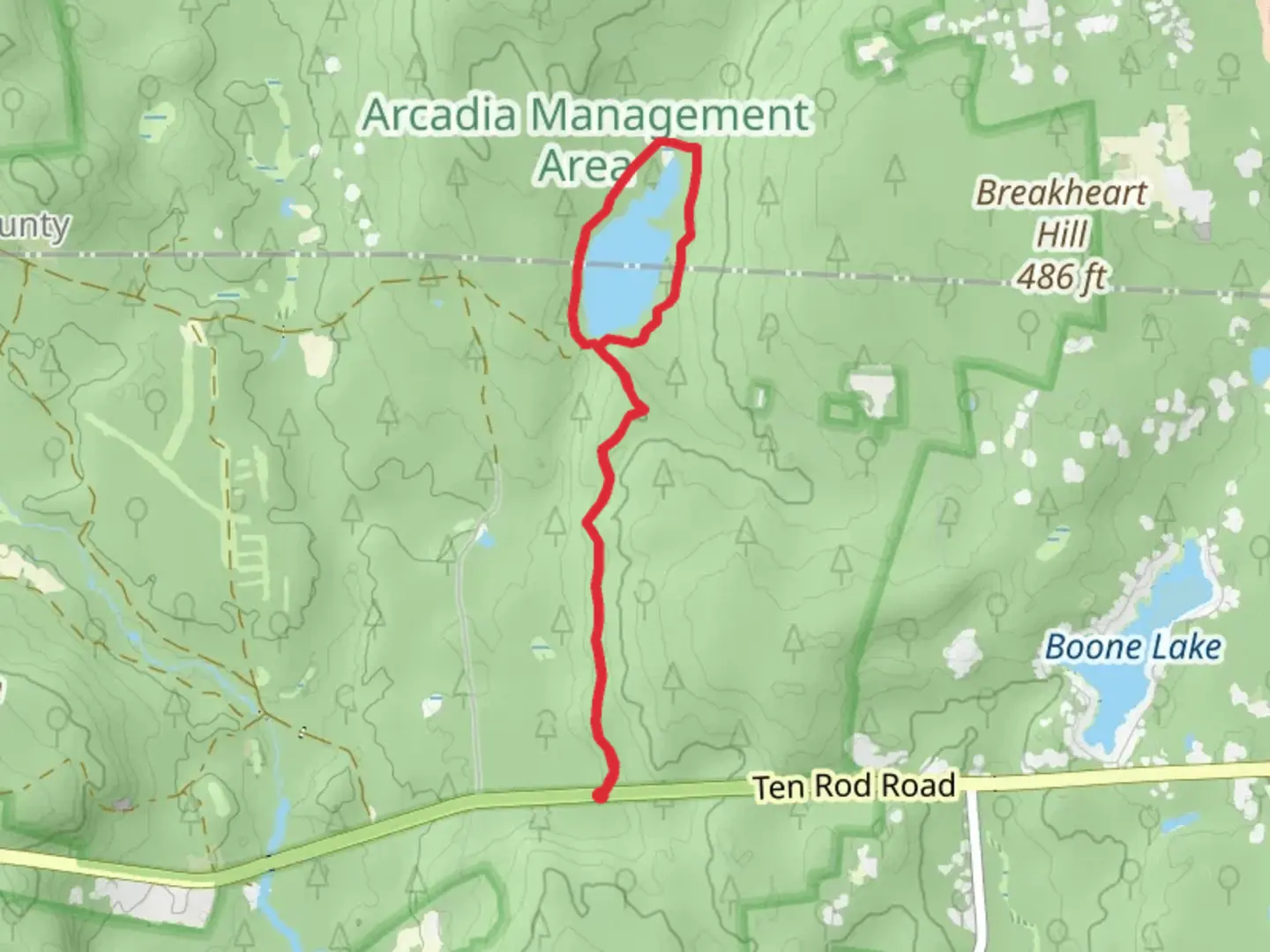 An image depicting the trail Hicks Loop JB Hudson Loop Trail and its surrounding area.