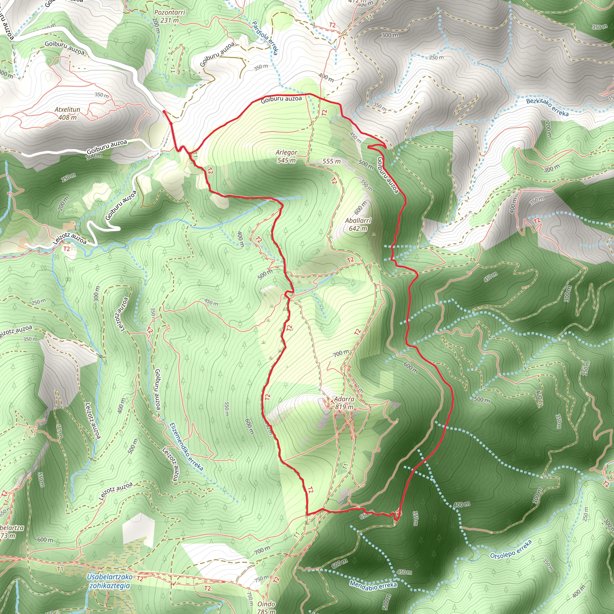 Surrounding Adarramendi PR GI 203 mobile static map