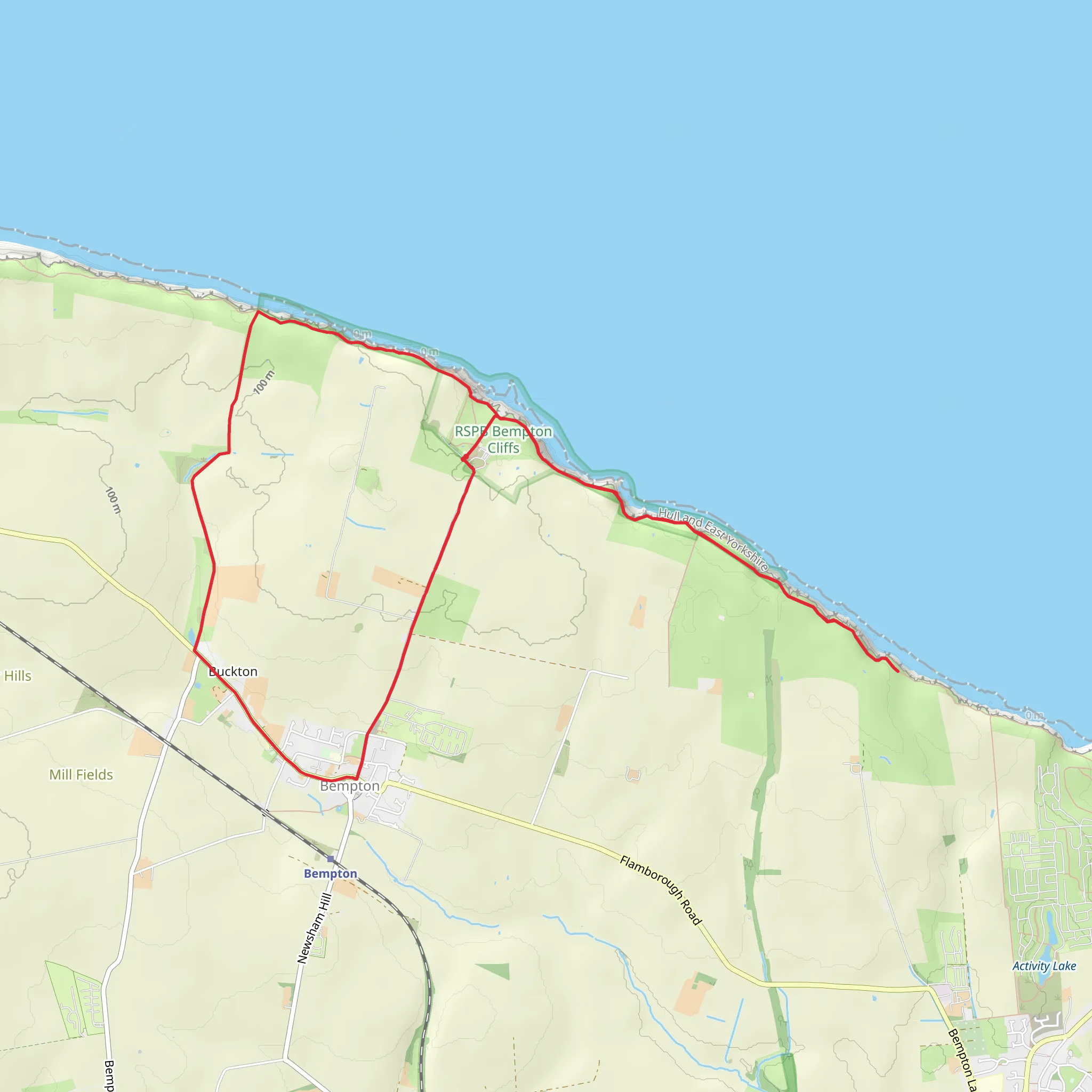 Bempton Cliffs Walk mobile static map
