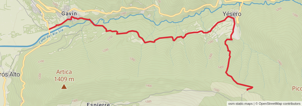 GR 15 - Subpyrenean Path stage 11 Map