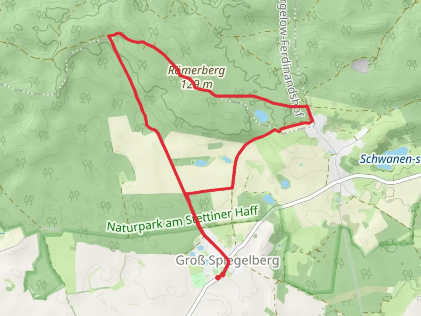 An image depicting the trail Roemer Berg Loop and its surrounding area.