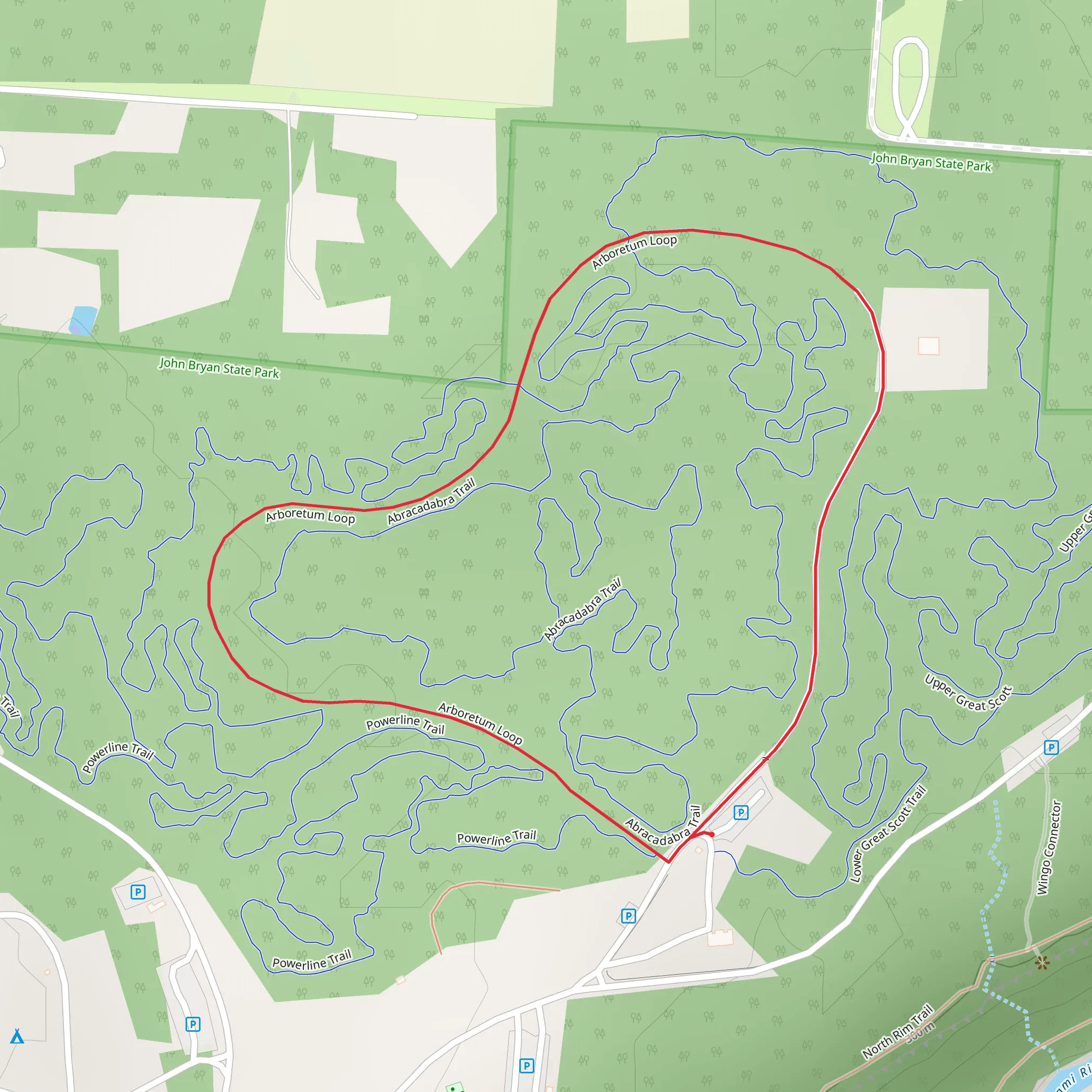 Arboretum Loop mobile static map