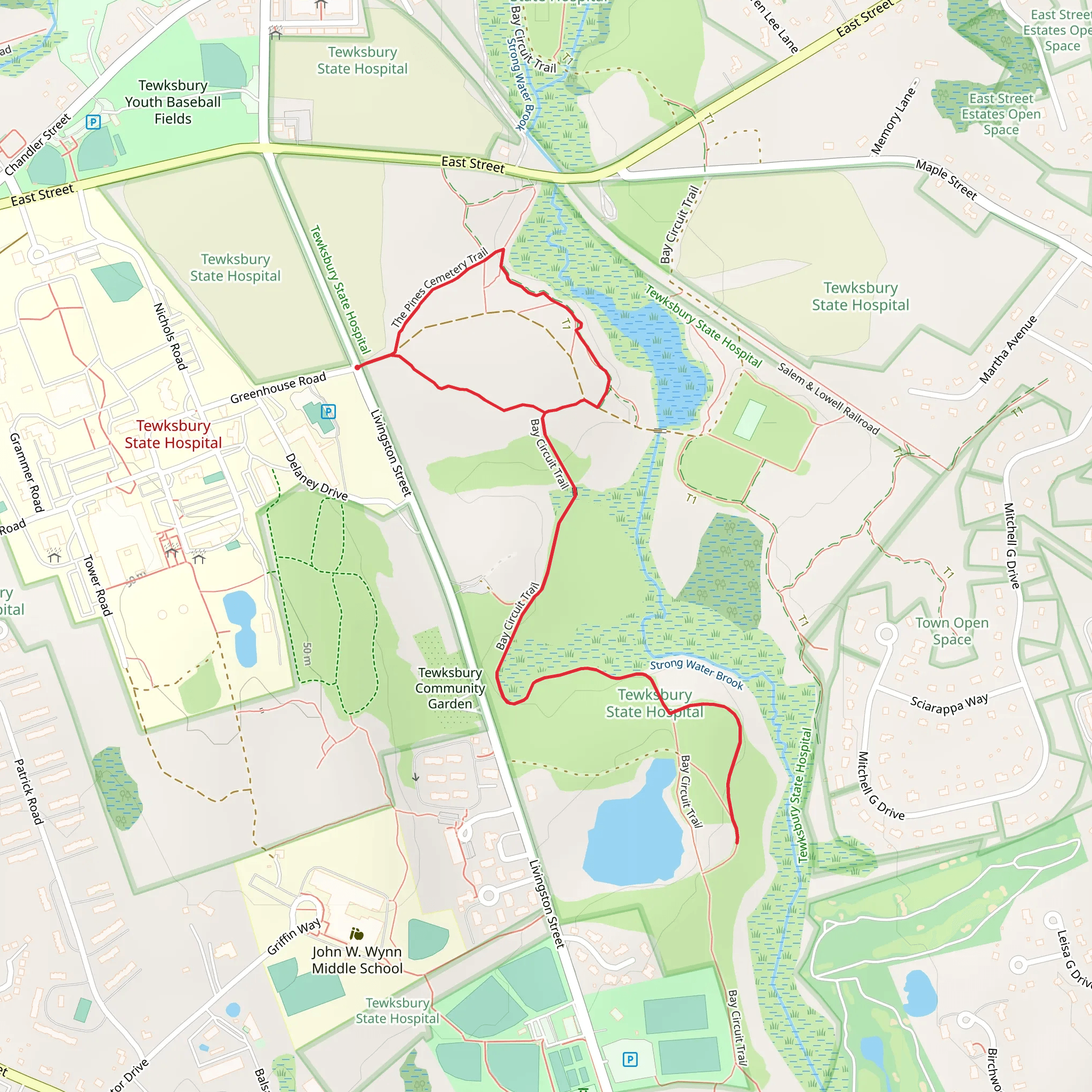 Strong Water Brook from Greenhouse road mobile static map
