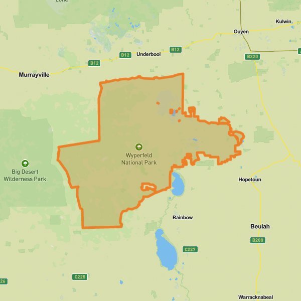 Wyperfeld National Park mobile static map