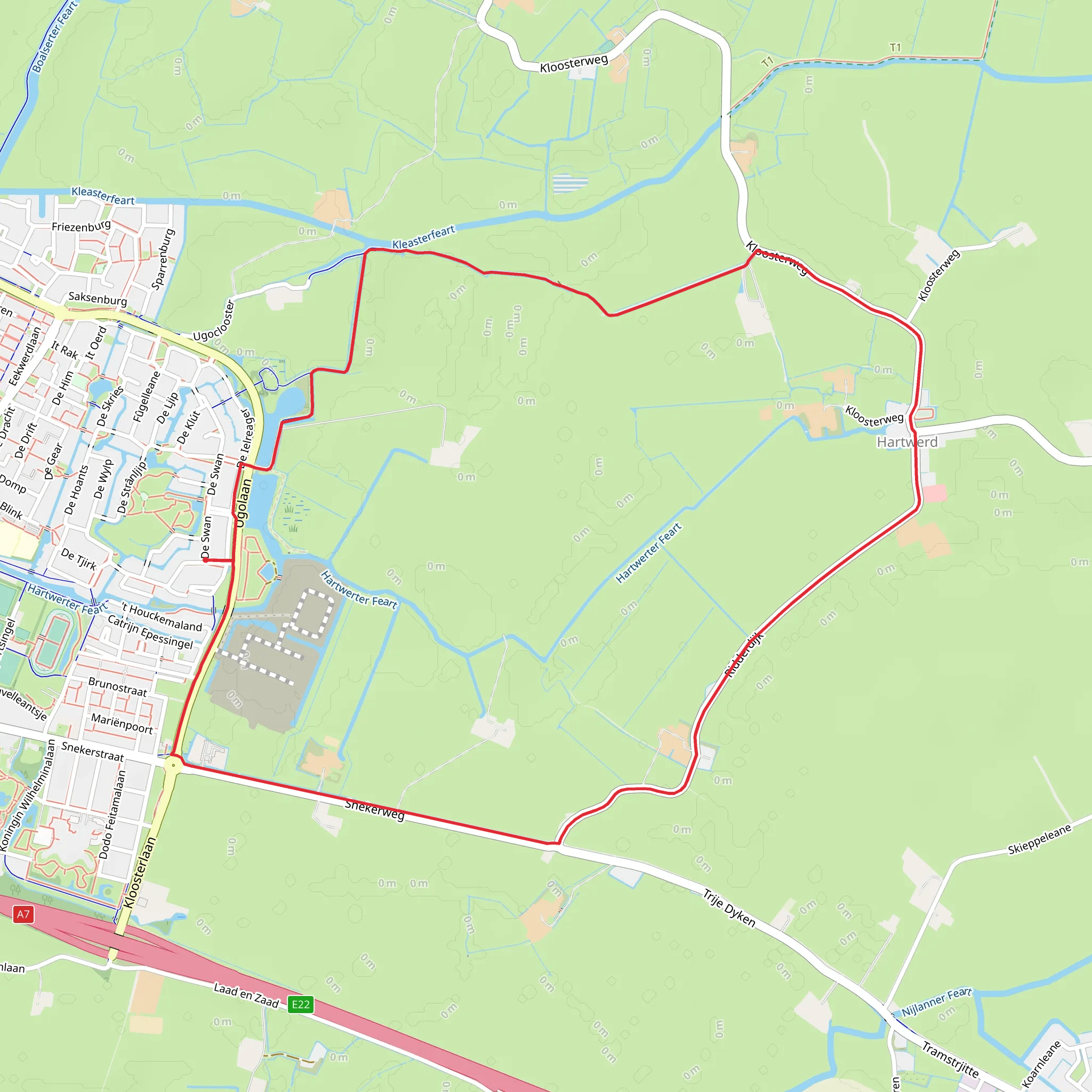 Ridderdijk and Sneker Weg mobile static map
