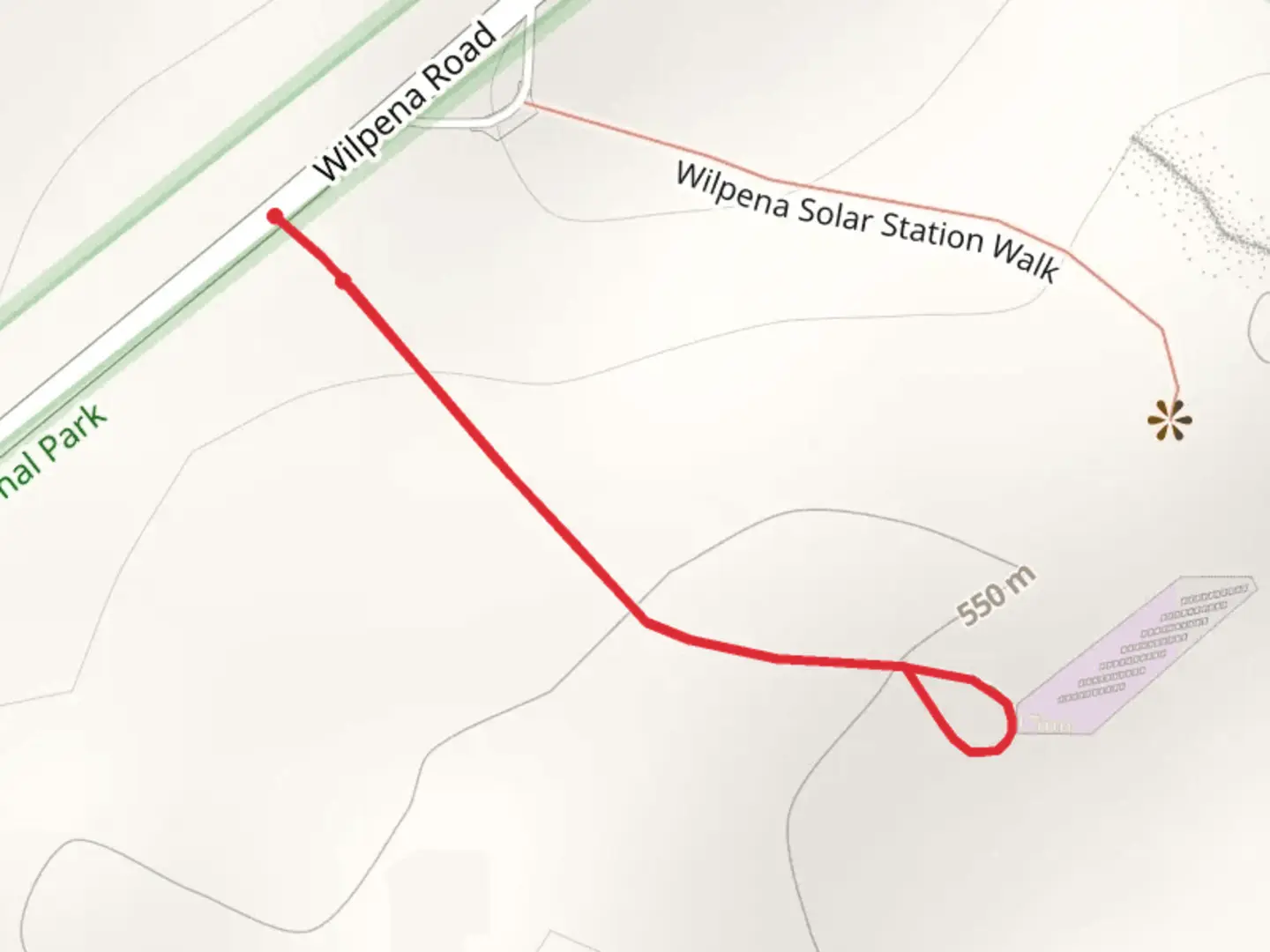 An image depicting the trail Wilpena Solar Power Station Walk and its surrounding area.