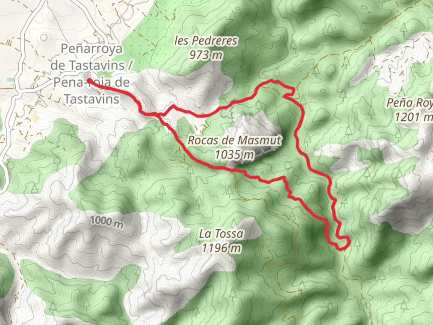 An image depicting the trail Tour of Peñas de Masmut PR TE 157 and its surrounding area.