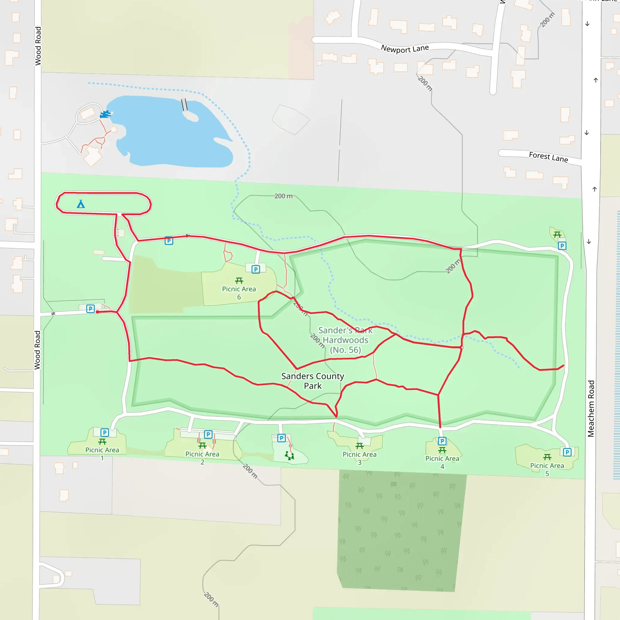 Sanders County Park Loop mobile static map
