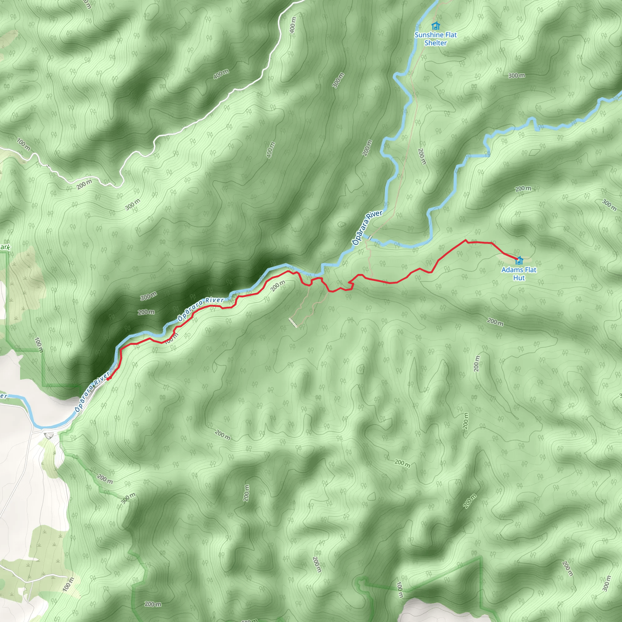 Adams Flat Track mobile static map