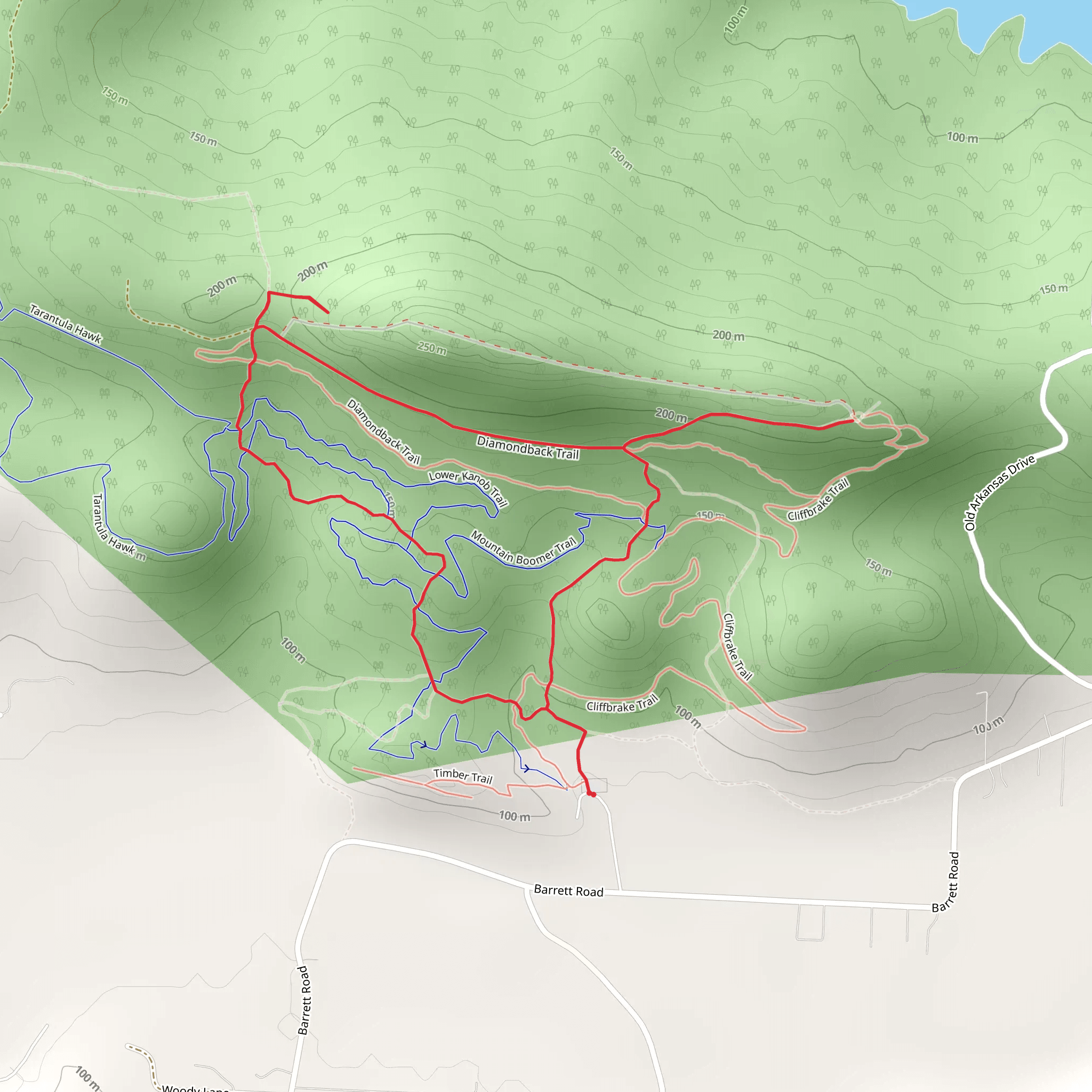 Diamondback Trail Loop mobile static map