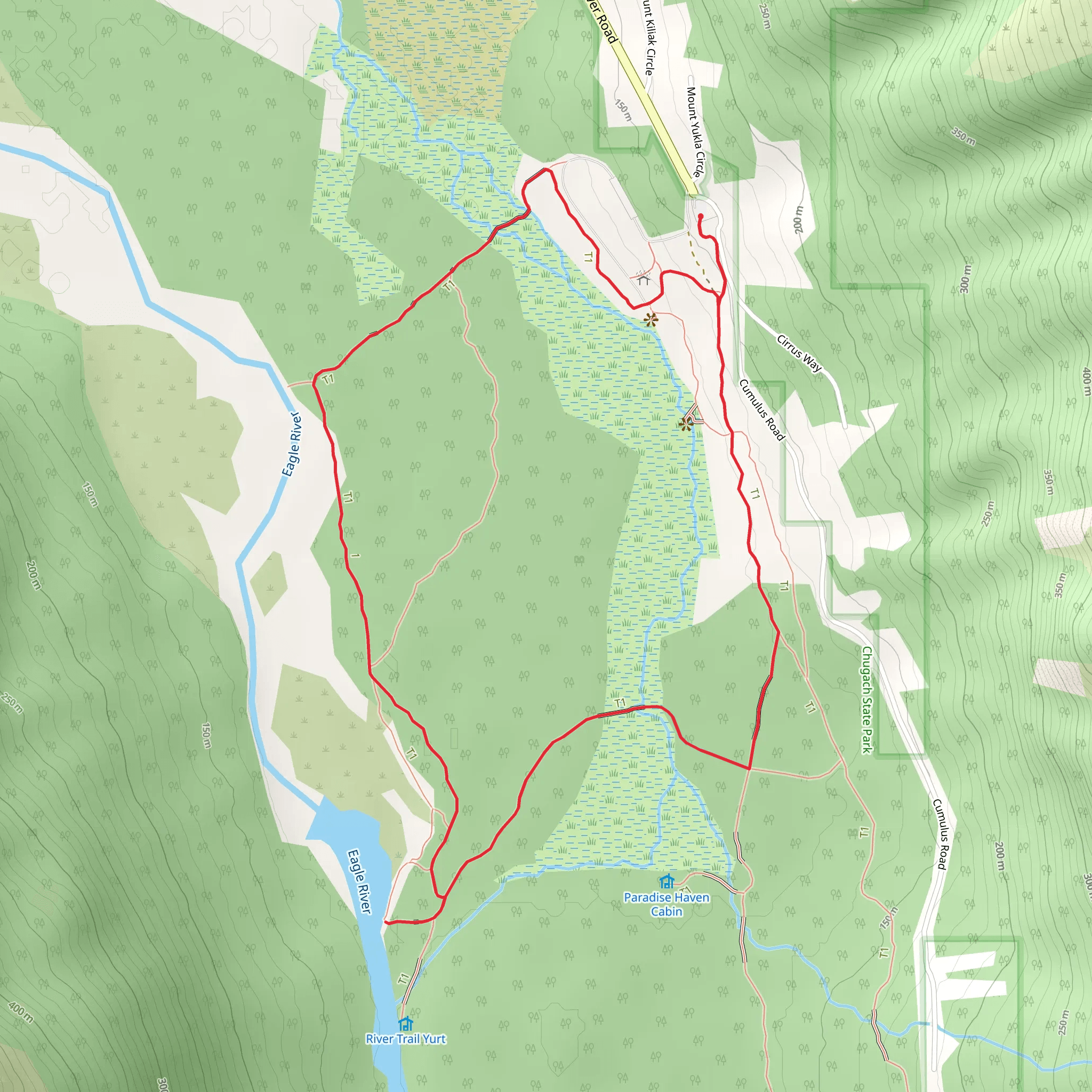 Albert - Crow Pass Loop Trail mobile static map