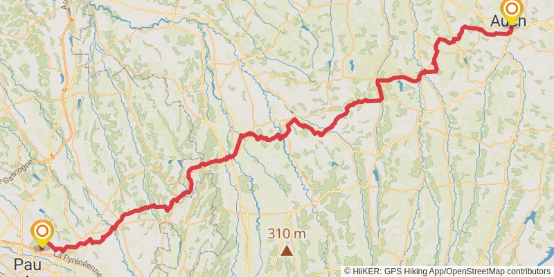 Camino Claviere-Candanchu via Arles stage 12 Map