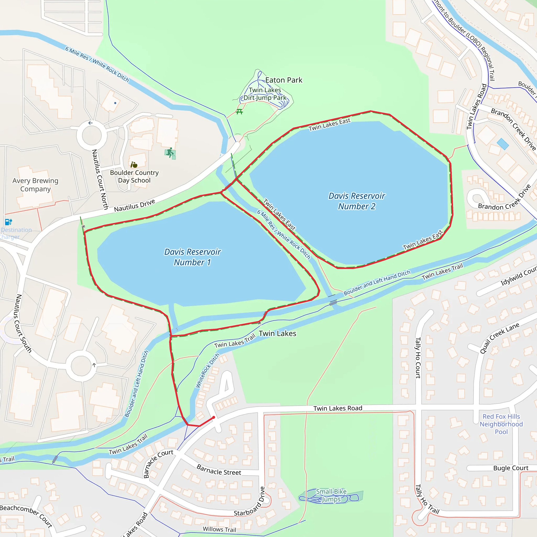 Davis Reservoirs Loop mobile static map