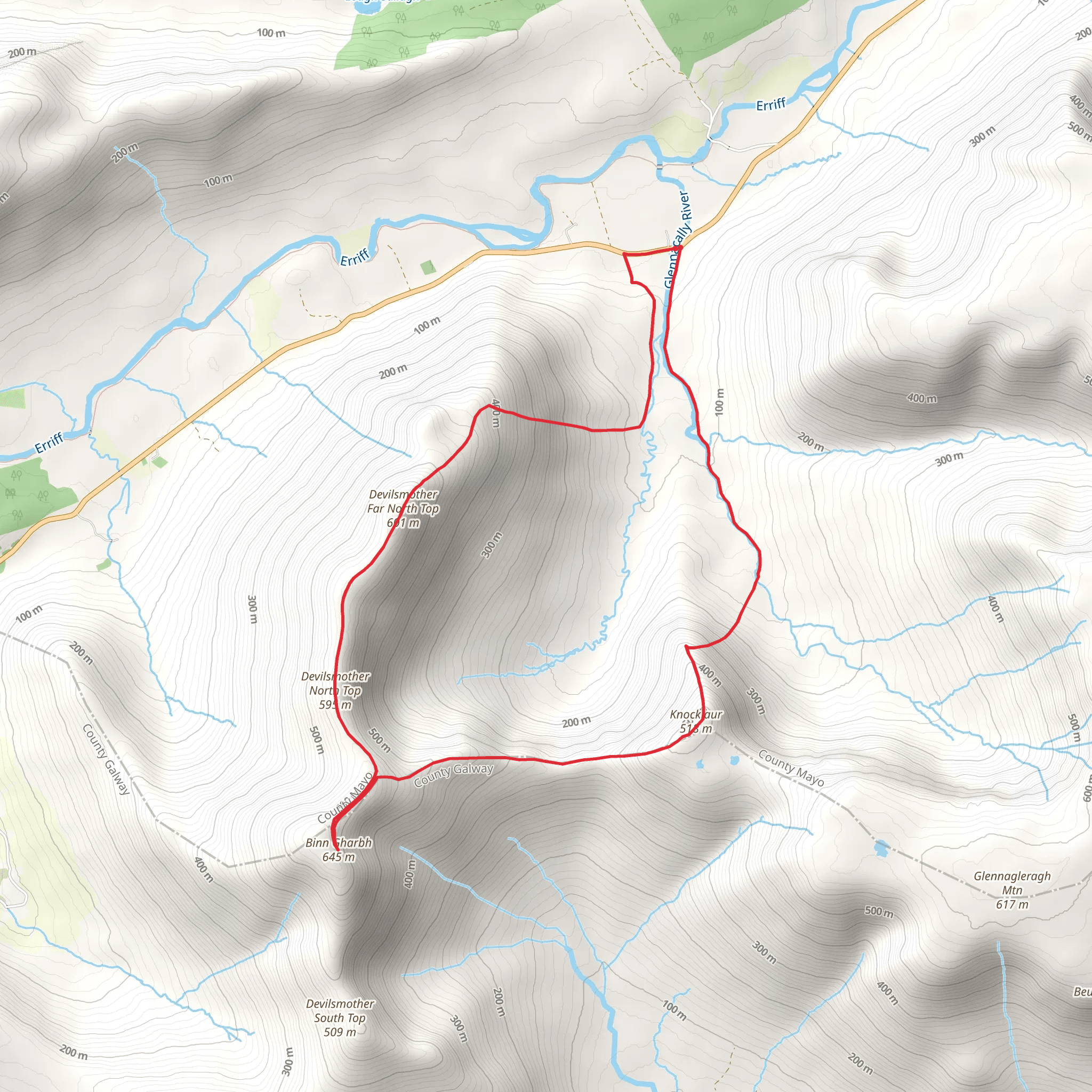 Devilsmothers Mountain Loop mobile static map