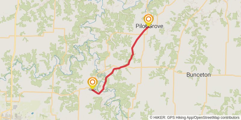 Katy Trail stage 4 Map