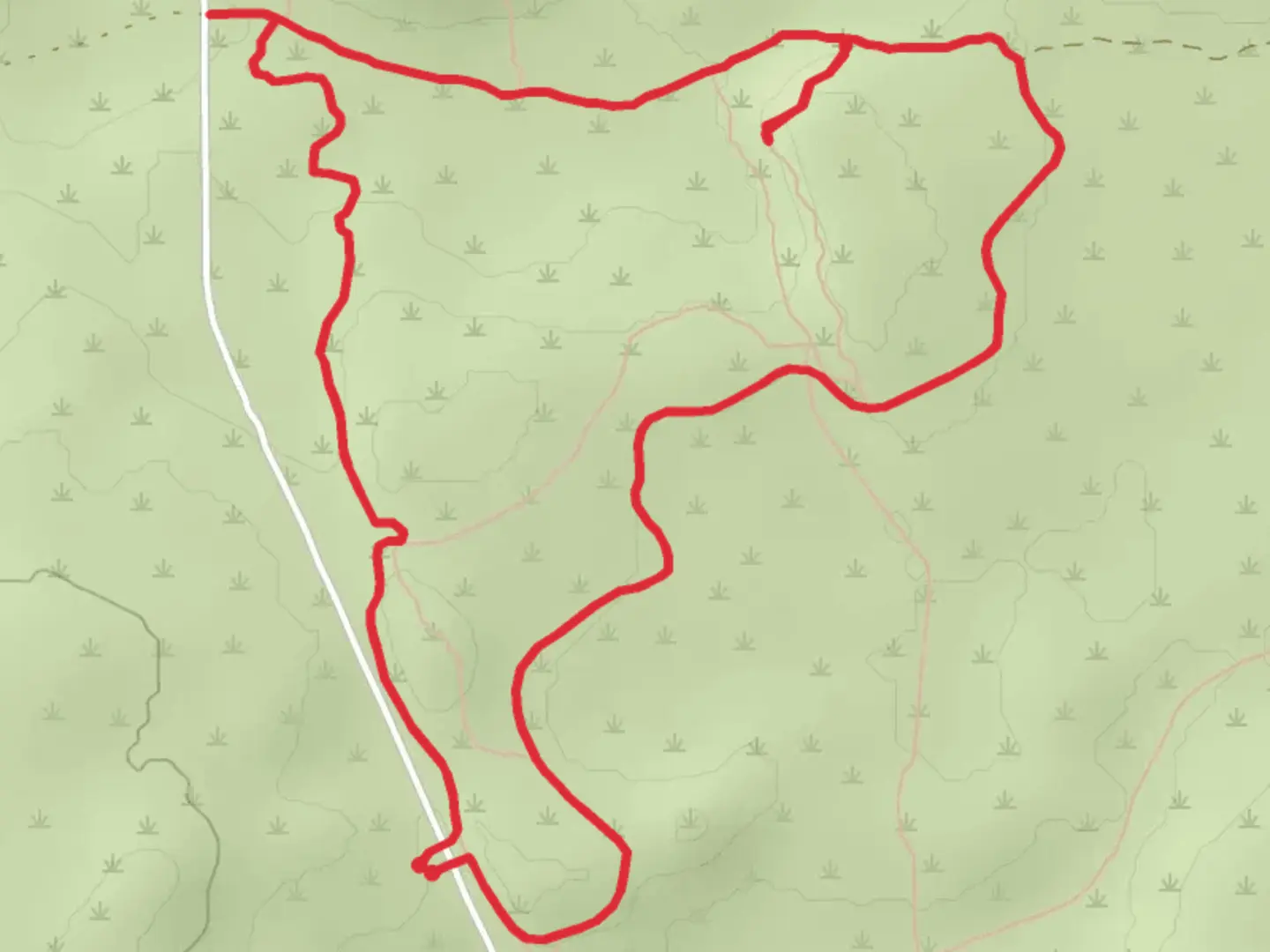 An image depicting the trail Barr Road Loop and its surrounding area.