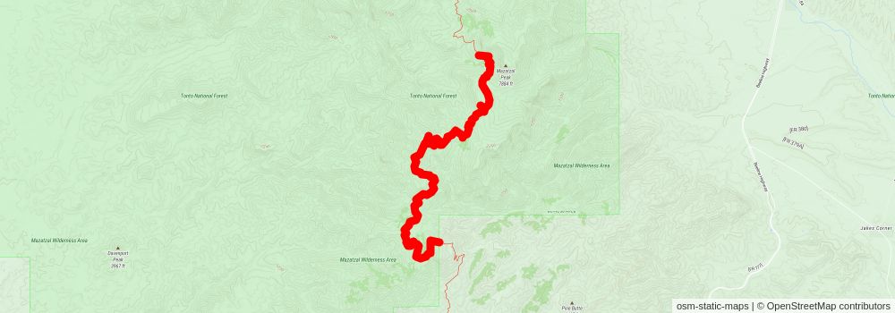 Southwestern Horseshoe Trail stage 83 Map