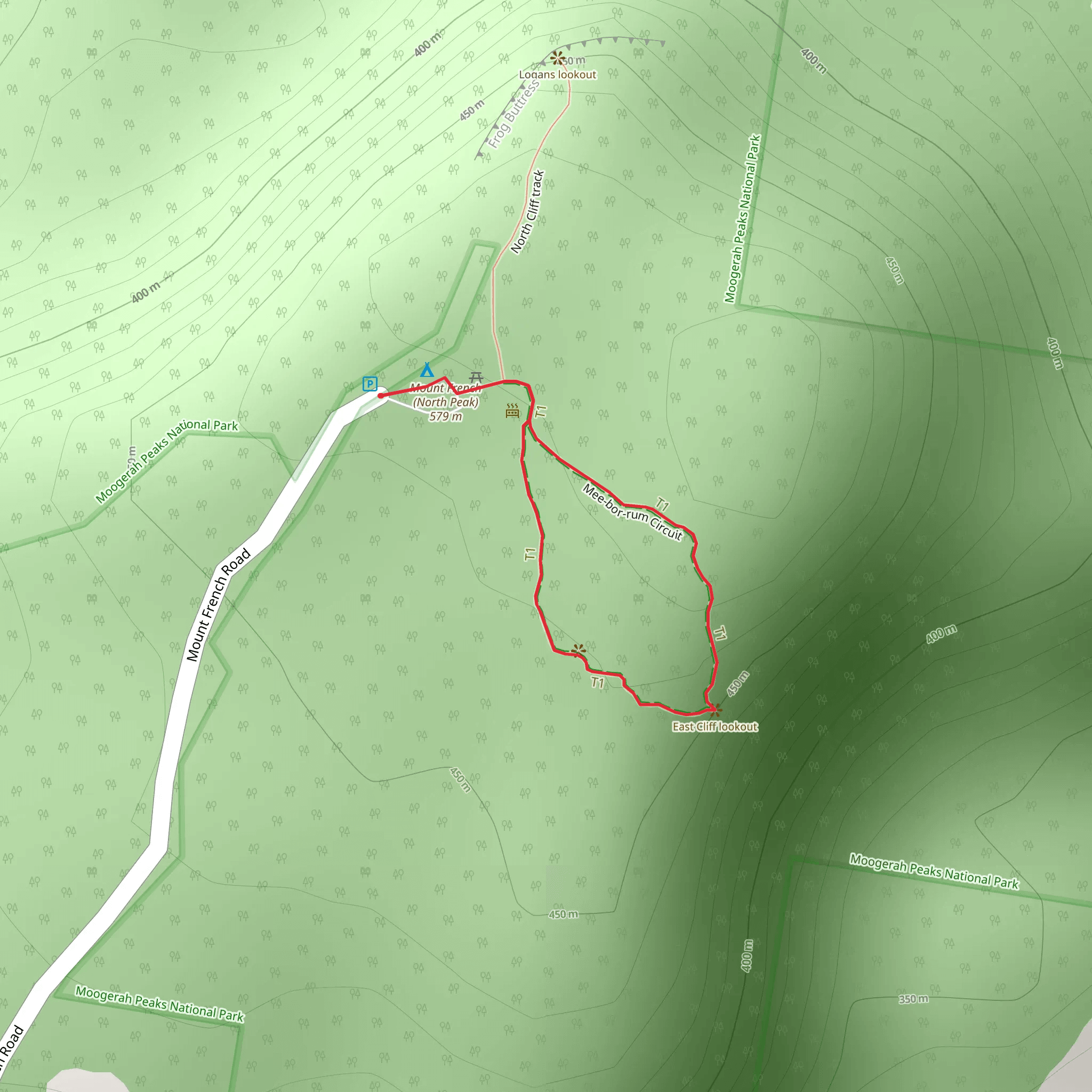 Mee-bor-rum Circuit Track mobile static map