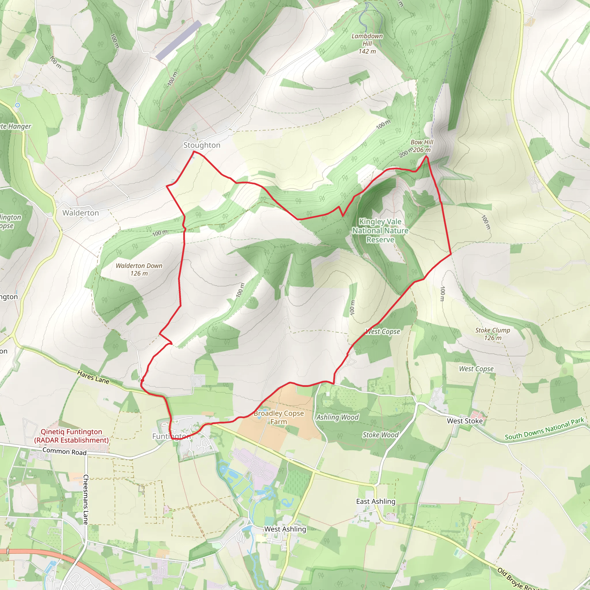 Kingley Vale NNR mobile static map