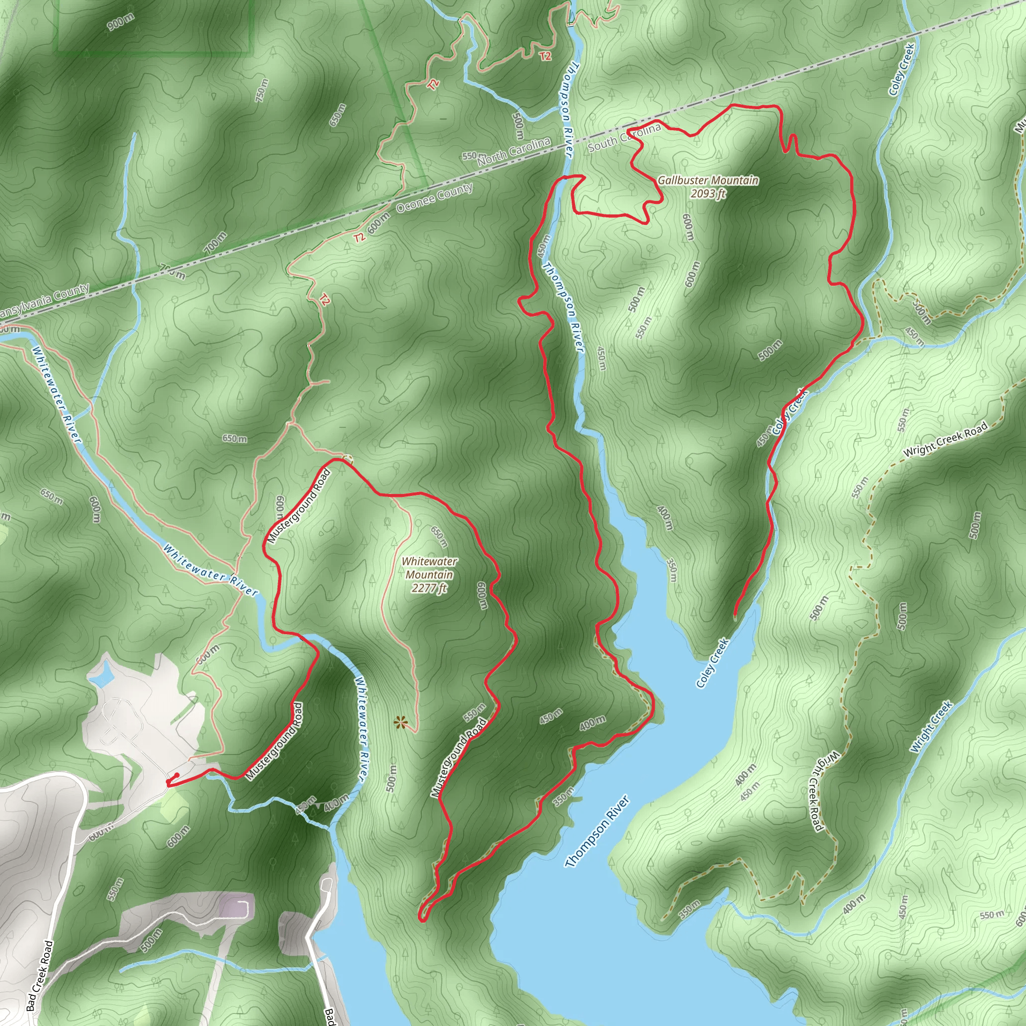 Thompson River and Coley Creek mobile static map