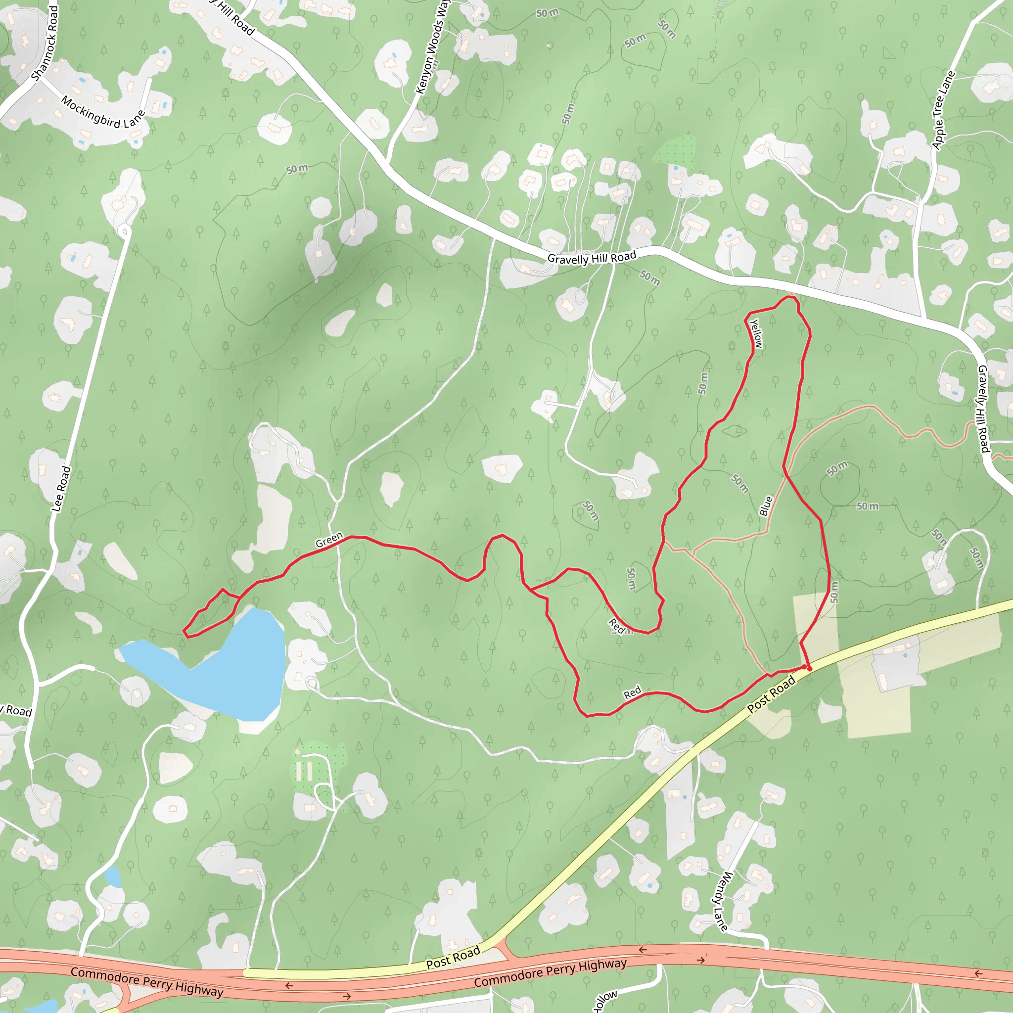 Yellow, Red and Green Loop mobile static map