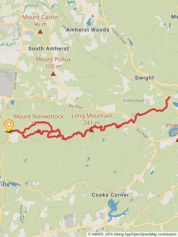 Mount Norwottock, Long Mountain - Warren Wright Road Conservation Area