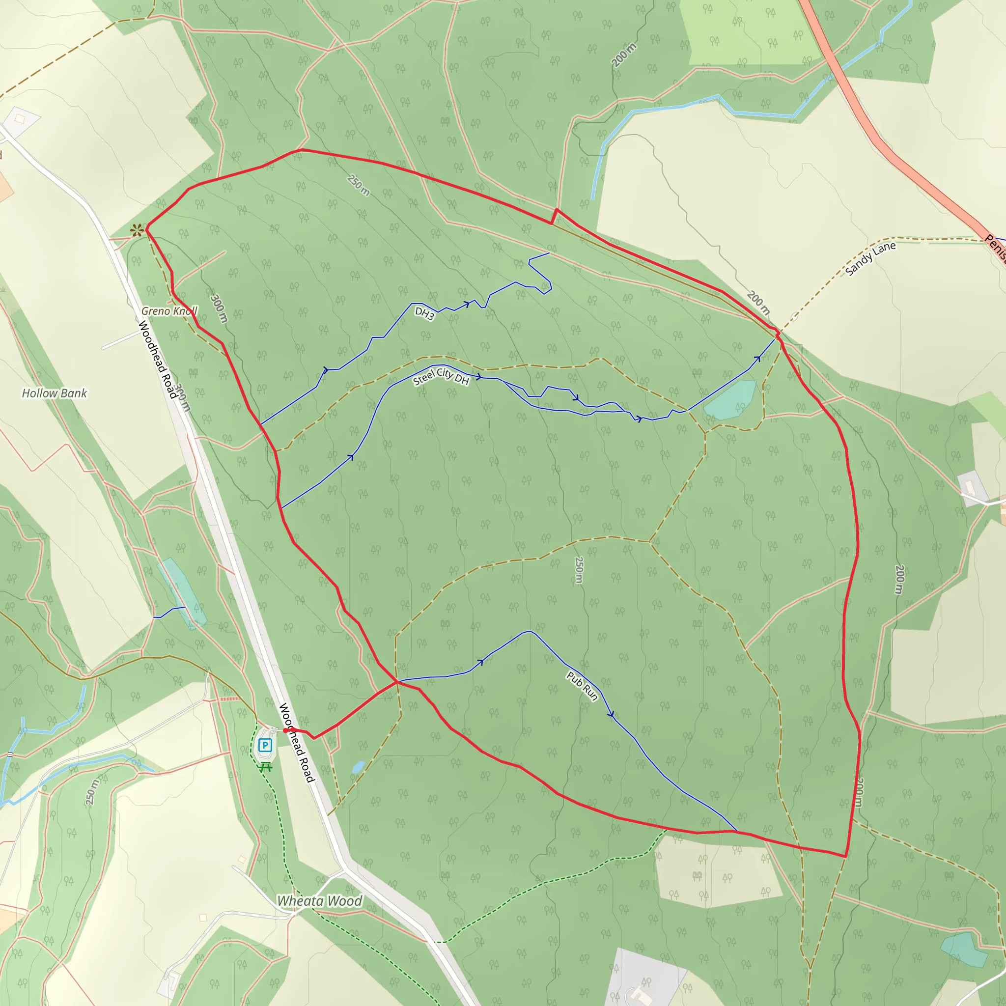 Greno Wood Short Loop mobile static map