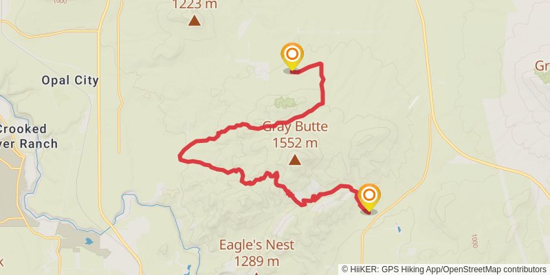 Ridge Rider - Cole Loop Trail stage 2 Map