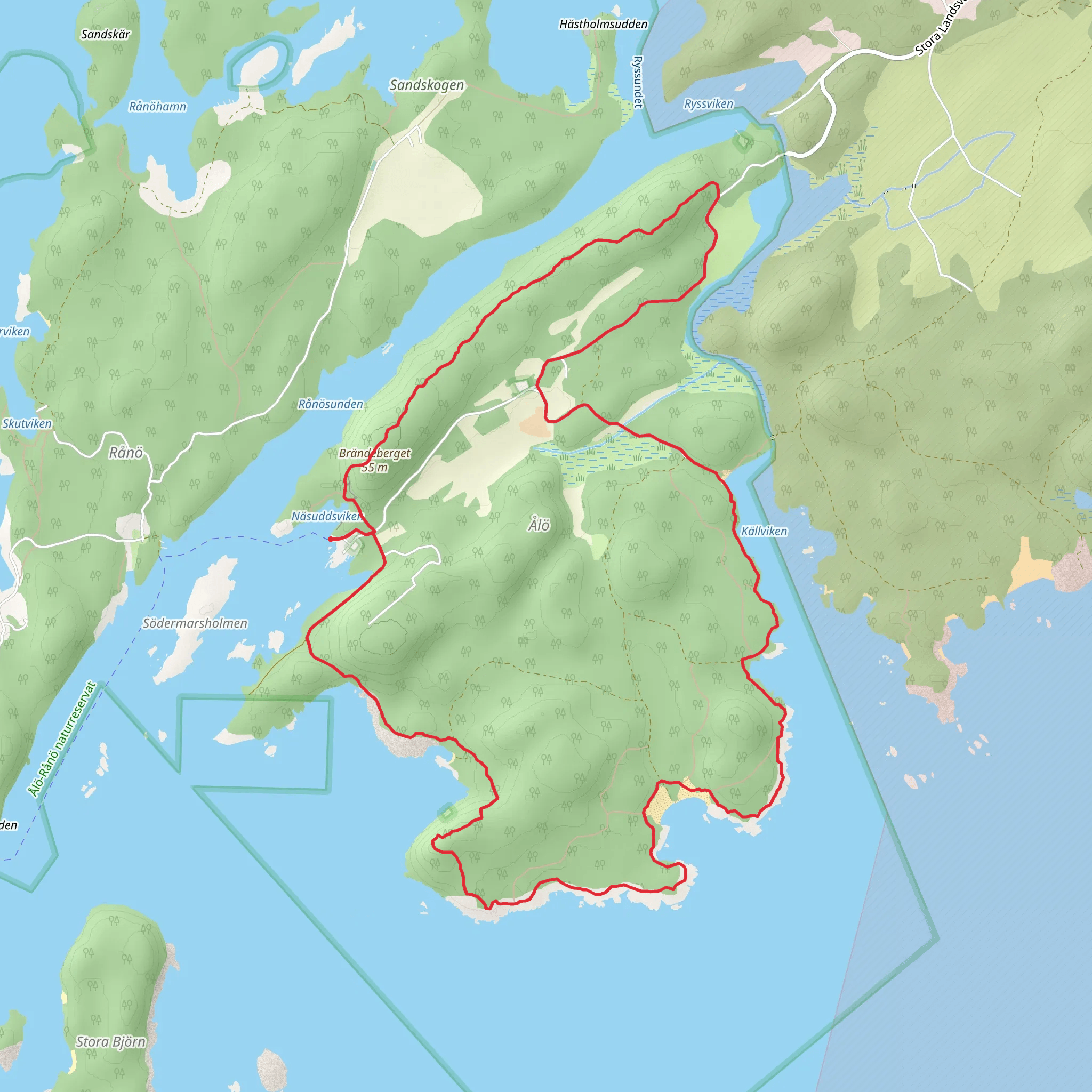 Stockholm Archipelago Trail - Ålö mobile static map