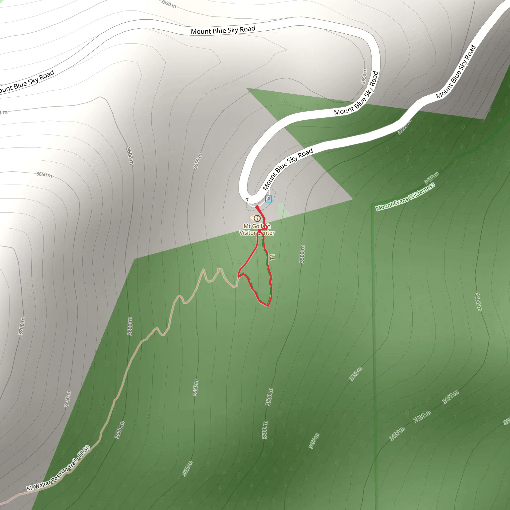 Bristlecone Loop Trail mobile static map