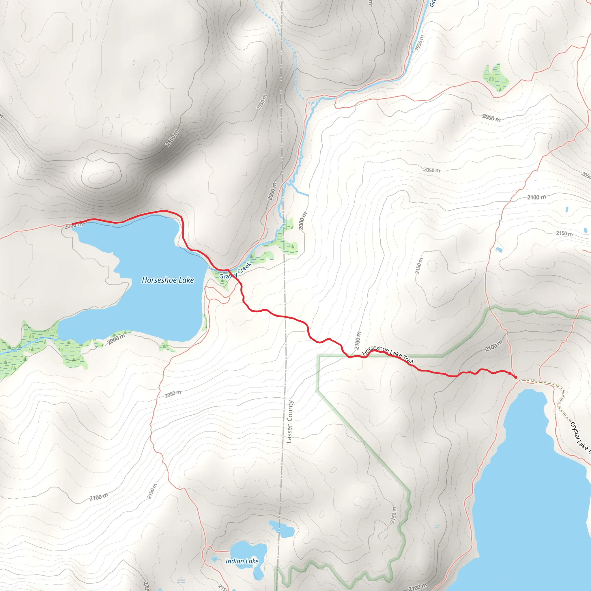 Horseshoe Lake Trail mobile static map