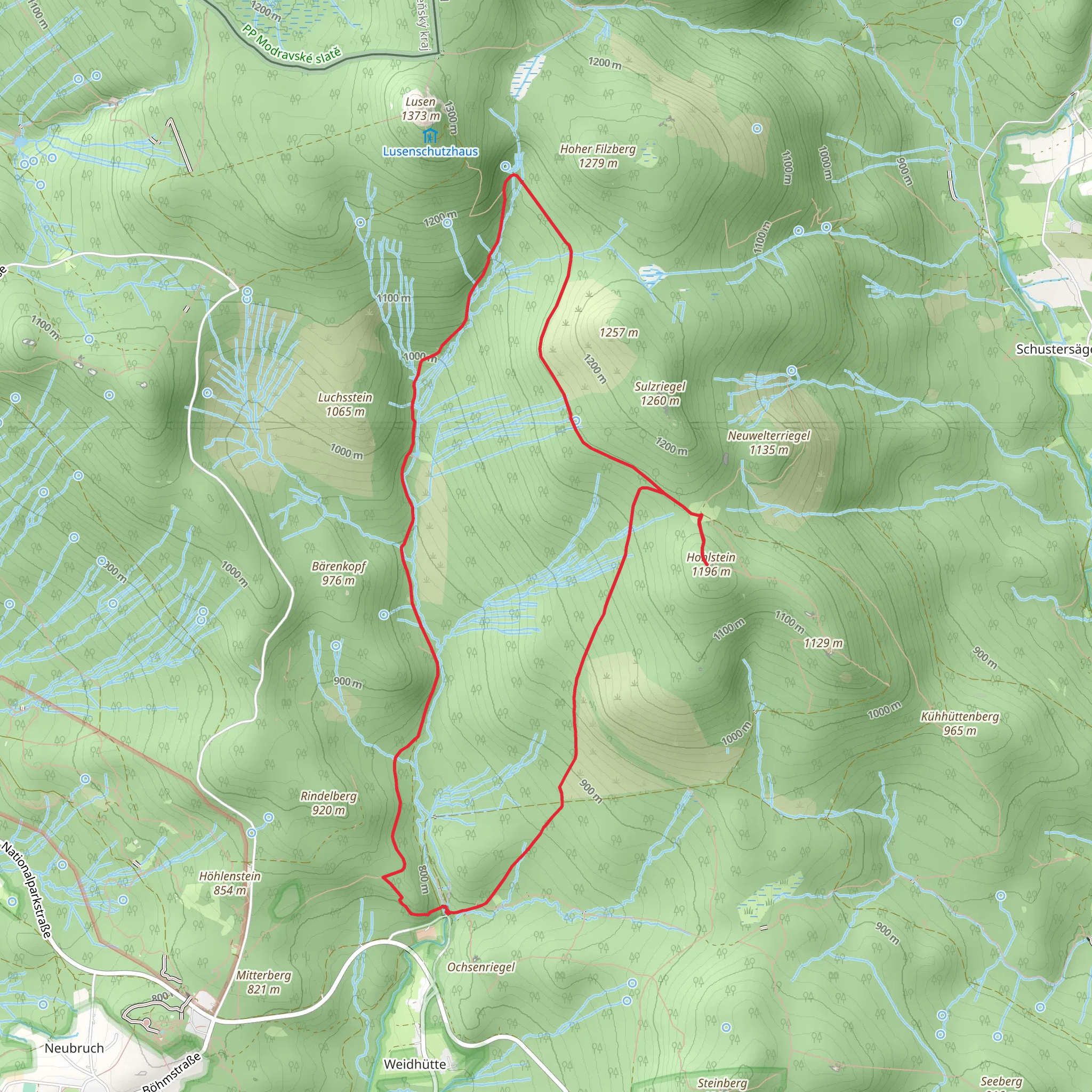 Hohlstein via Sagwasserstraße and Alte Tummelplatzstraße mobile static map