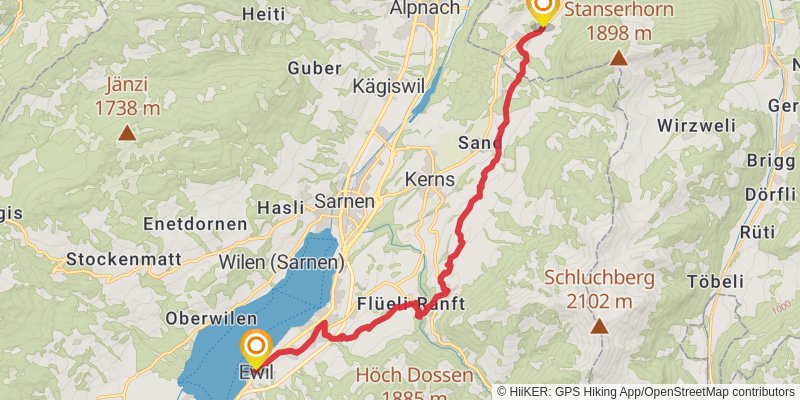 Camino Rheineck - Geneva stage 10 Map