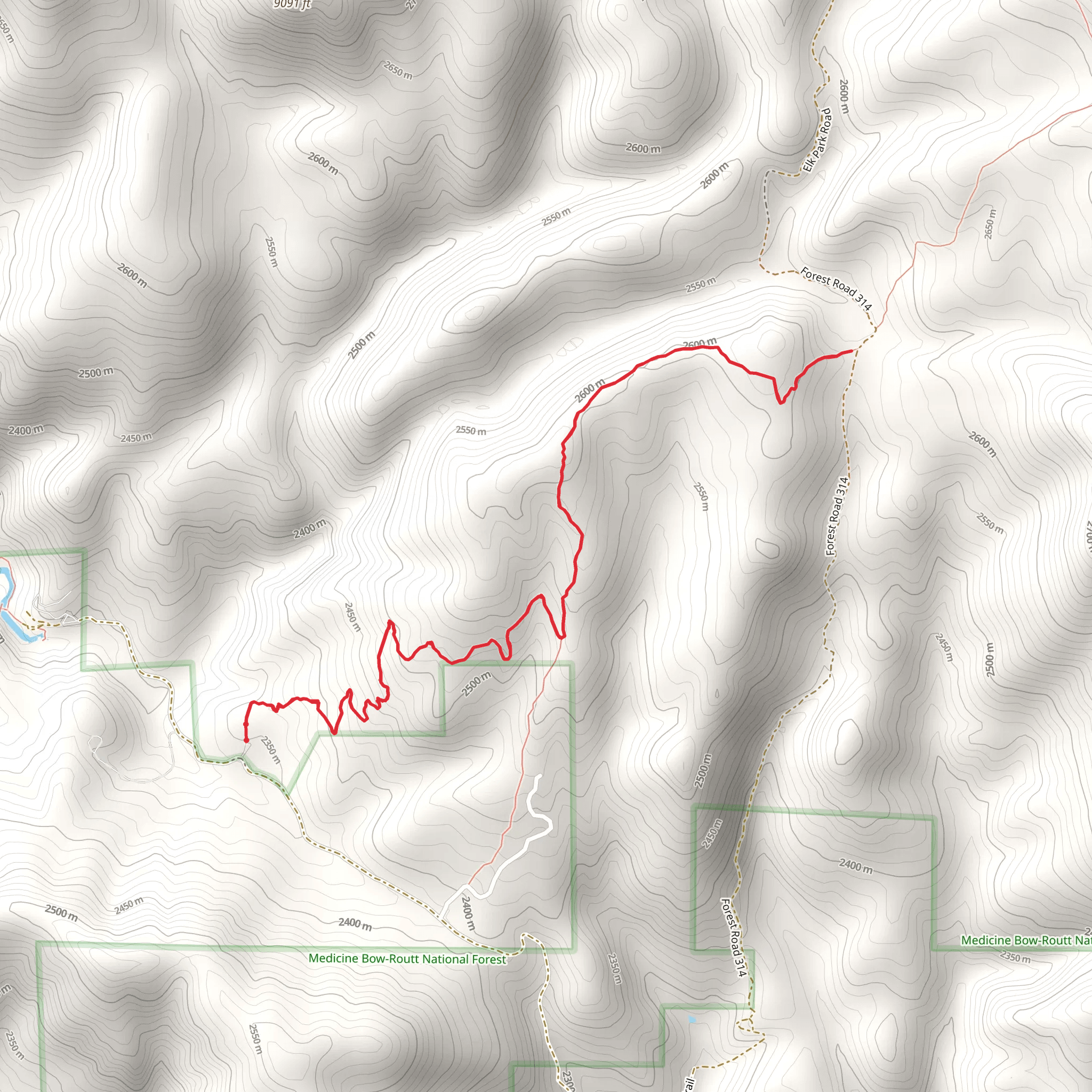 Lower Bear Trail mobile static map