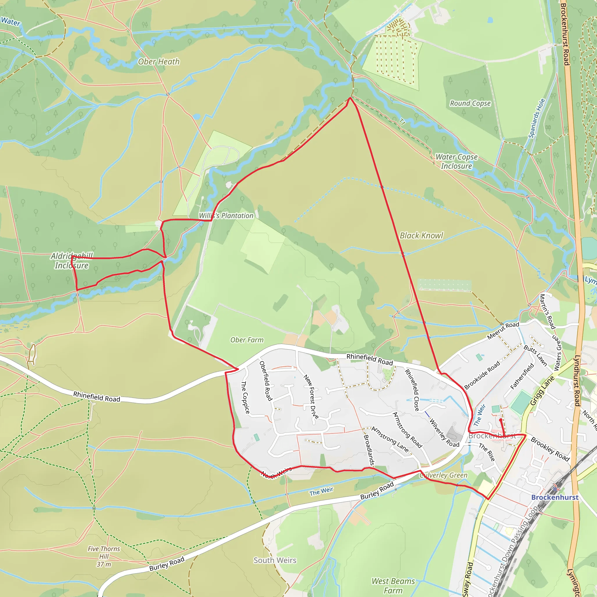Brockenhurst Village Walk mobile static map