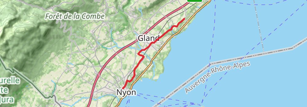 Camino Blumberg-Geneva via Frauenfeld stage 25 Map