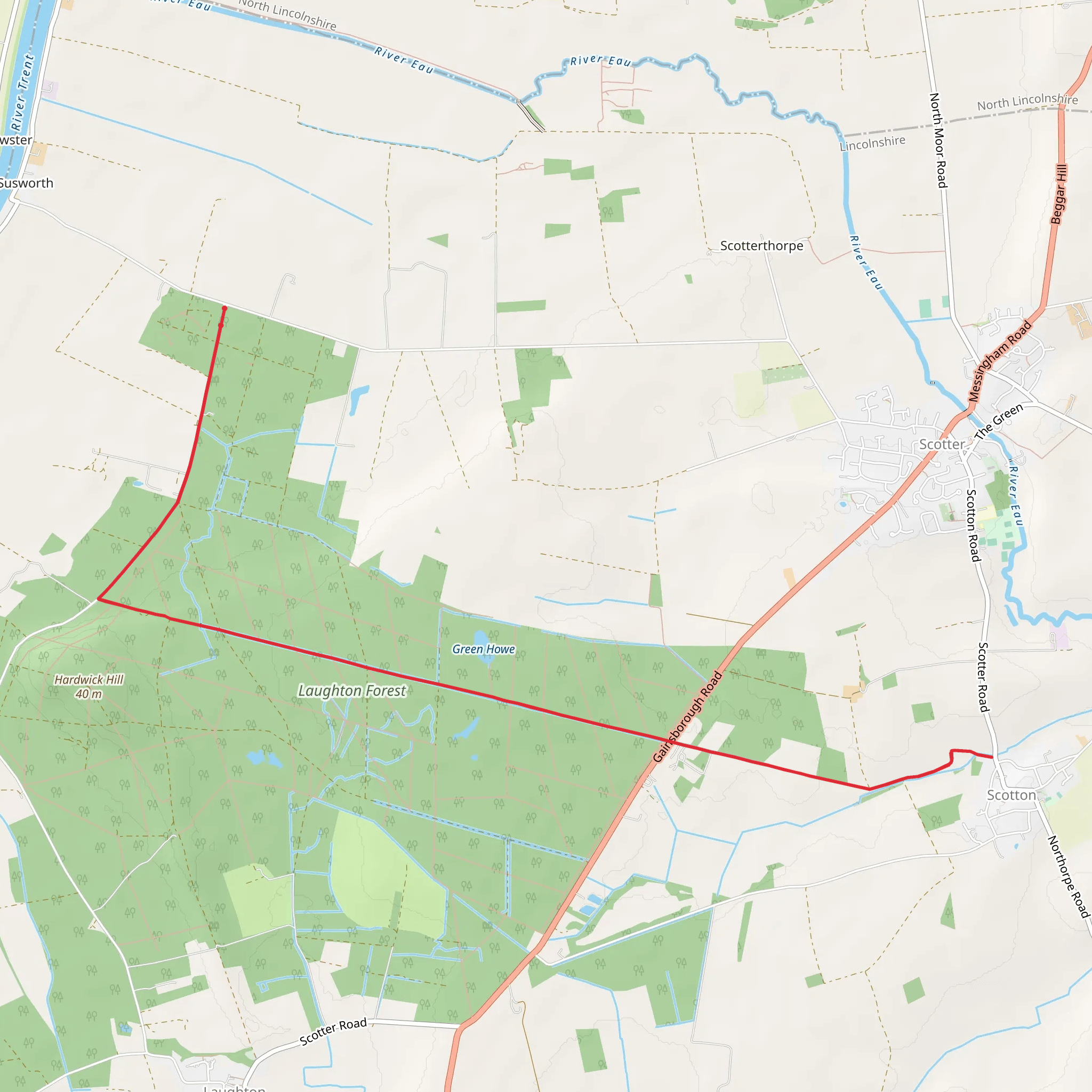 Laughton Woods mobile static map