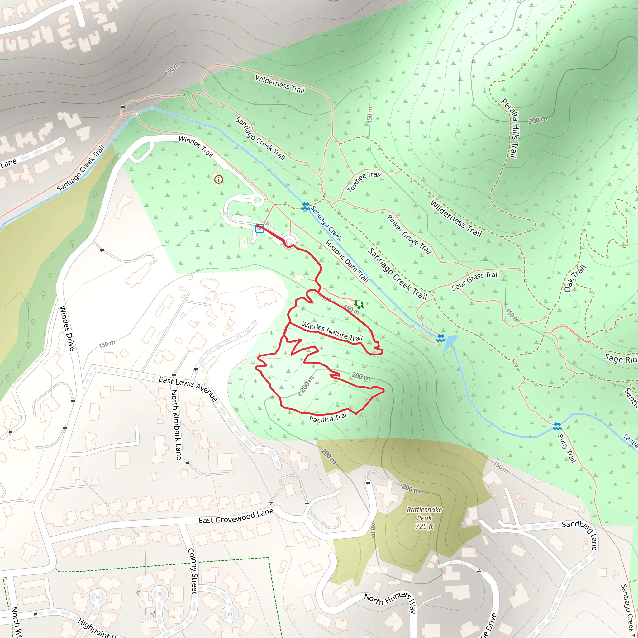 Windes Nature and Pacifica Loop Trail mobile static map