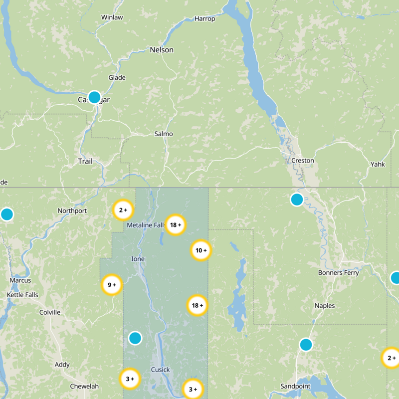 Pend Oreille County Static Map