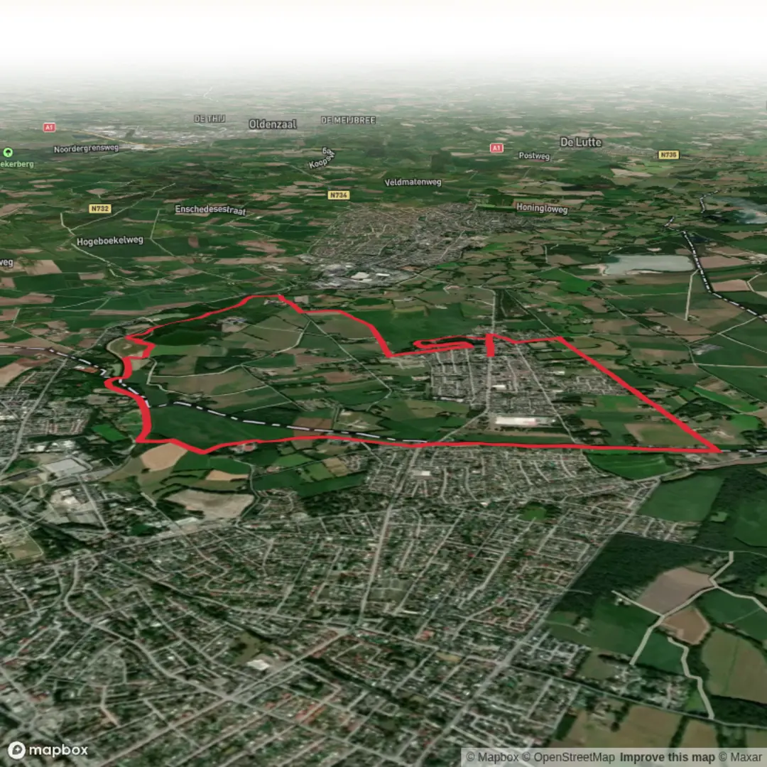 An image depicting the trail Lakerinks Weg and Invals Weg Loop and its surrounding area.