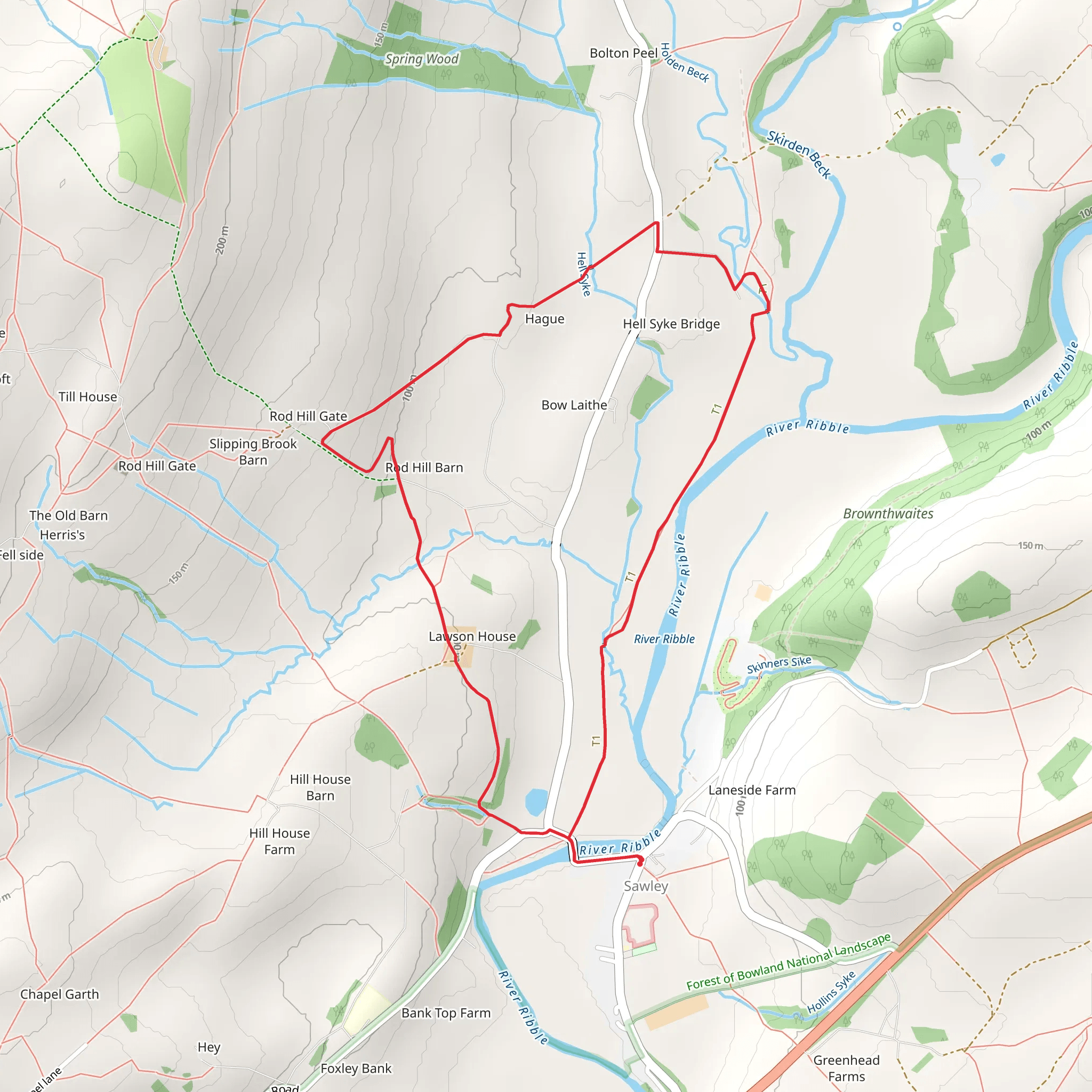 Sawley Loop mobile static map