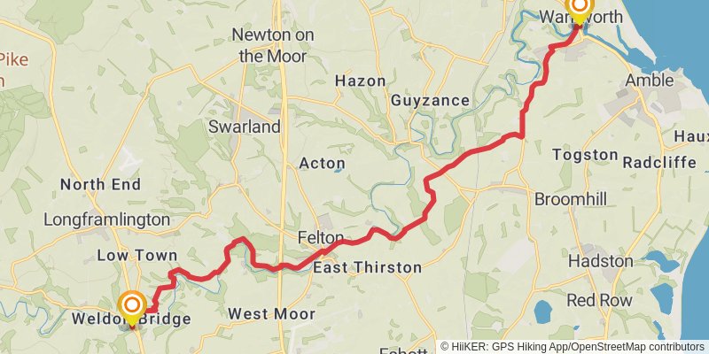 Carlisle to Cat and Fiddle Walk stage 12 Map