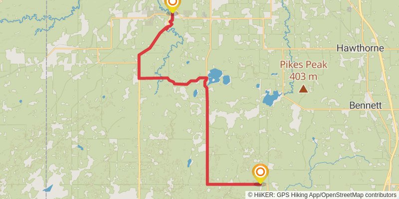 North Country Trail - Wisconsin stage 2 Map