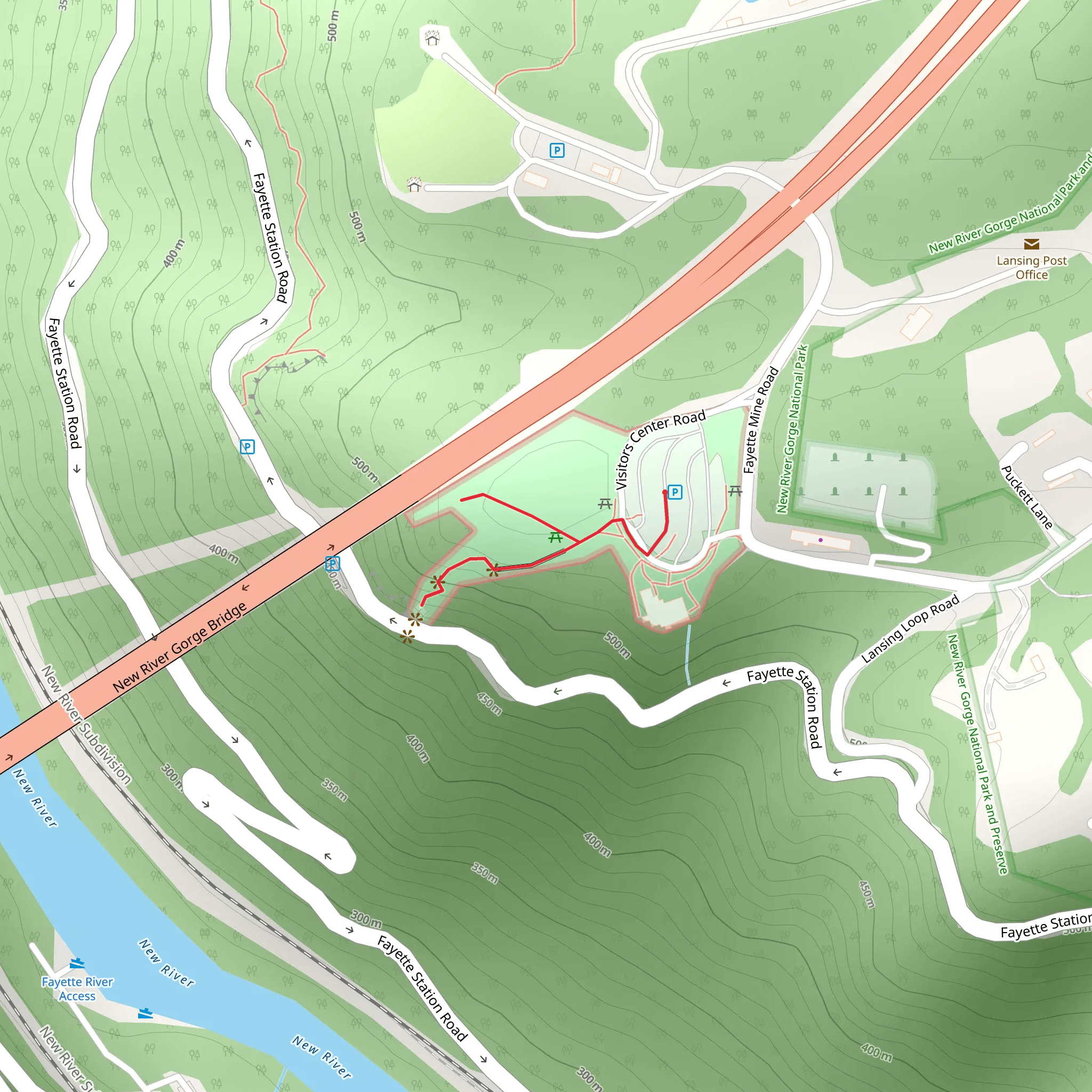 Canyon Rim Boardwalk and Lower Canyon Rim Boardwalk mobile static map