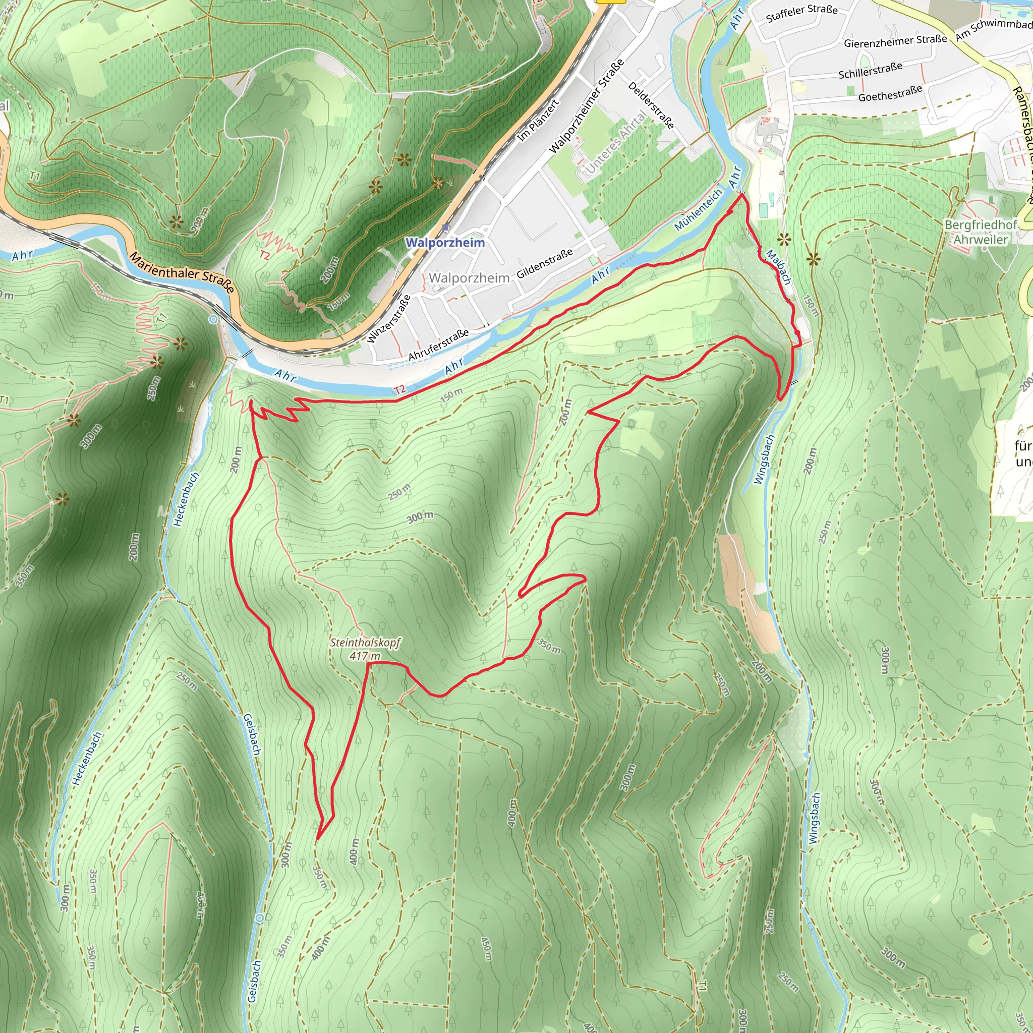 Katzley and Steinthalskopf Loop mobile static map