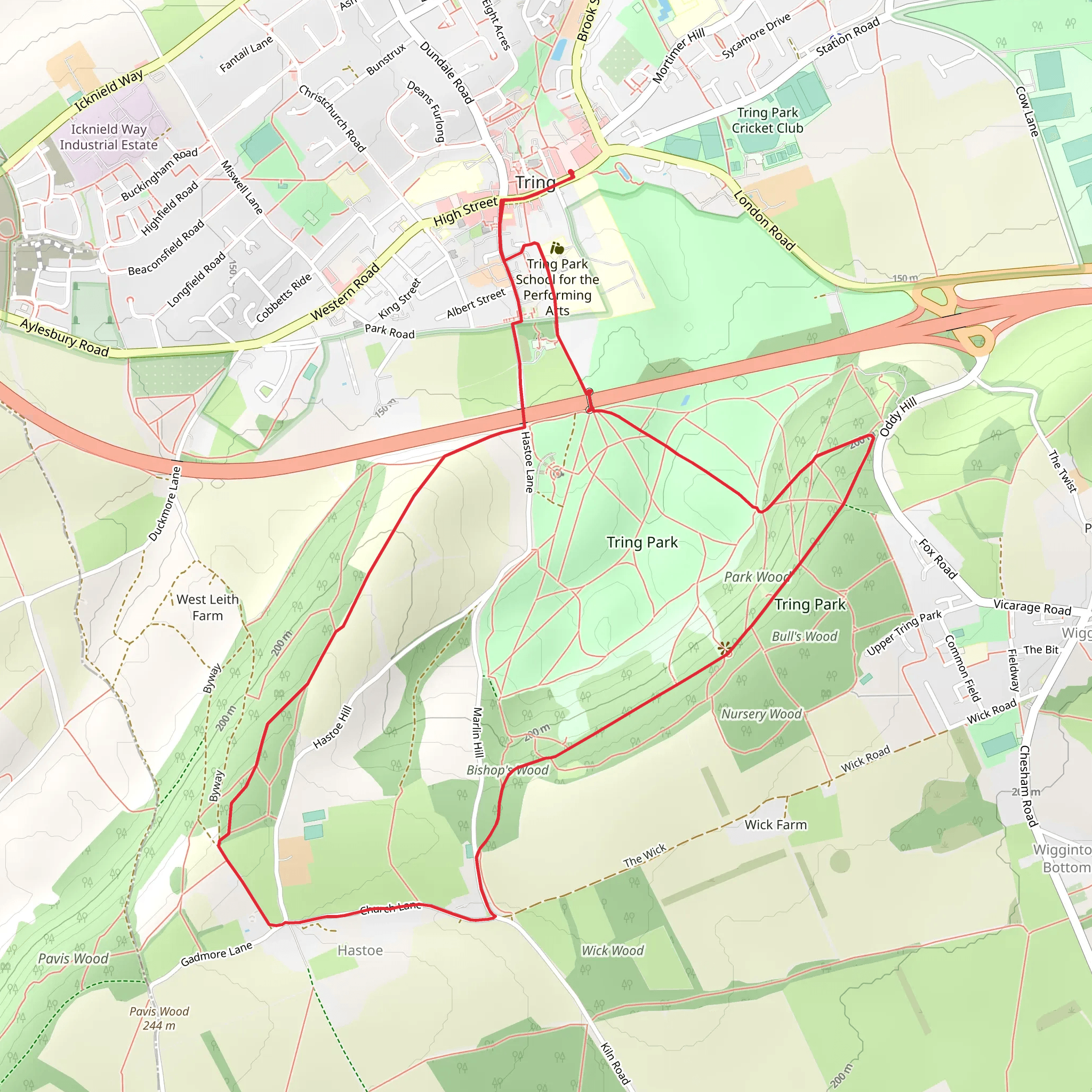 Bishop's Wood and Walter's Wander mobile static map