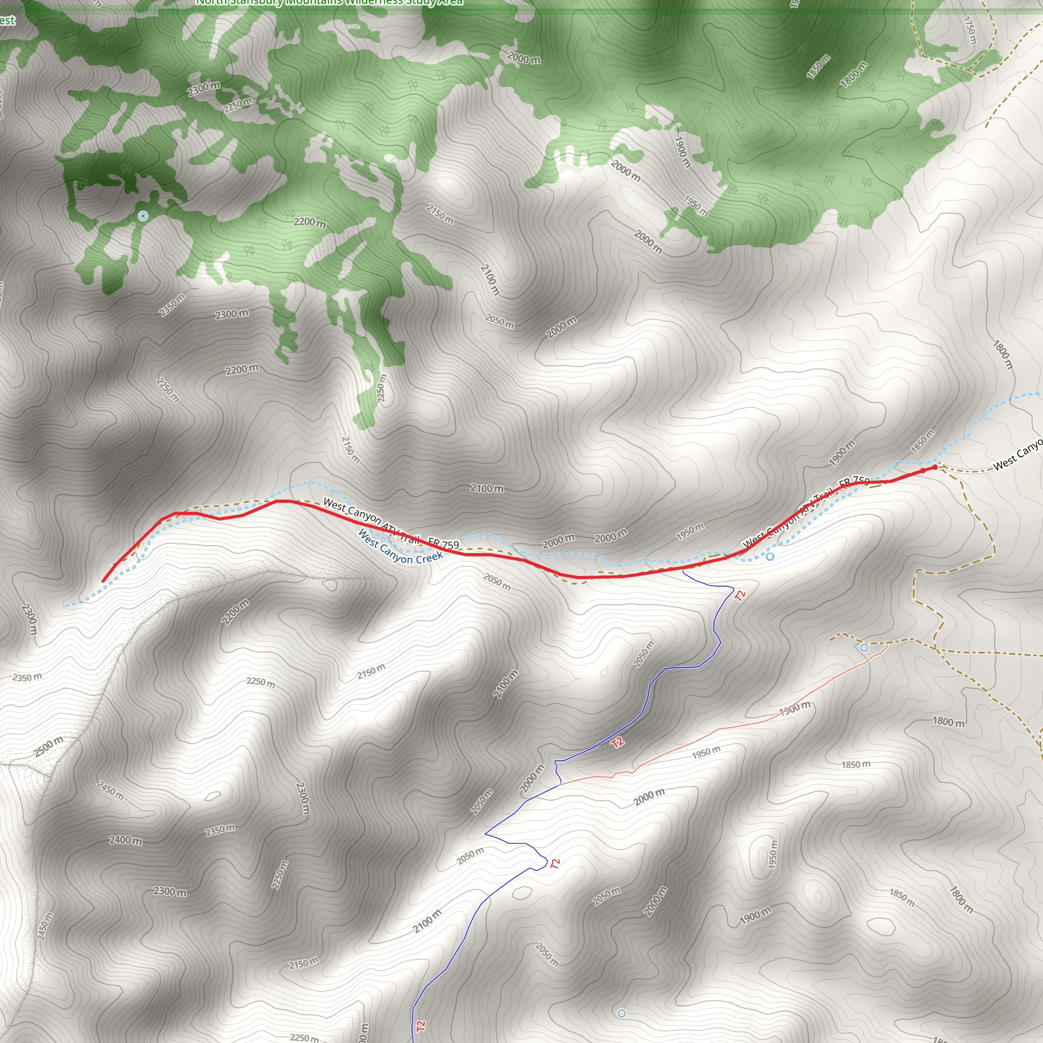 West Canyon Walk mobile static map